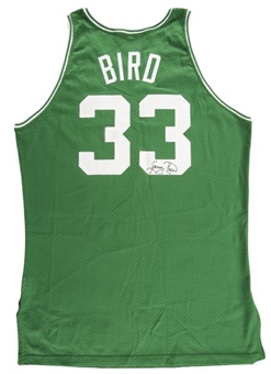 1991-92 Larry Bird Boston Celtics Game Worn and Signed Road Jersey 